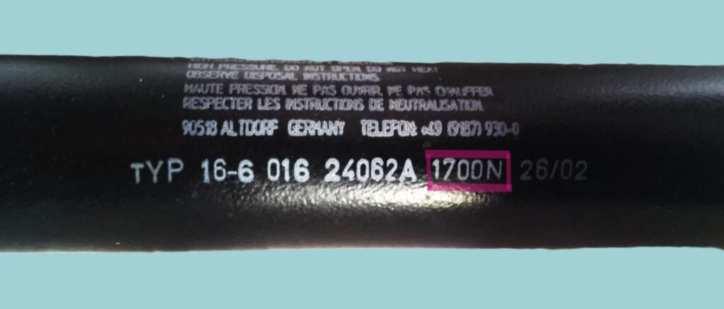 Como saberlos newtons de un resorte de gas