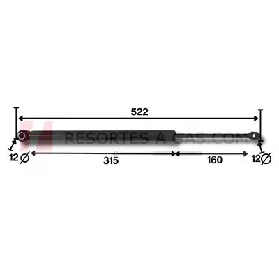 Bradley EH27 gas spring inercia van remolque