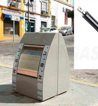 pistones resortes de contenedor basura