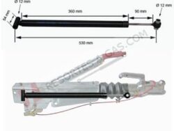 Resorte de inercia 251-S amortiguador gas spring alko Dämpfer