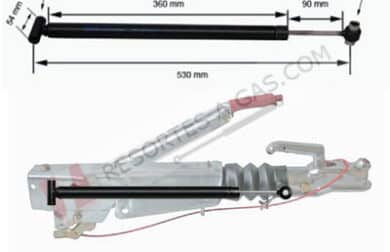 Resorte de inercia 251-S amortiguador gas spring alko Dämpfer